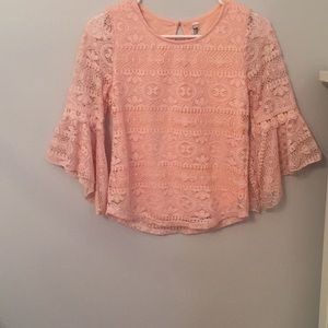 Pink laced shirt